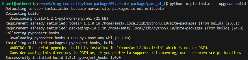 install build